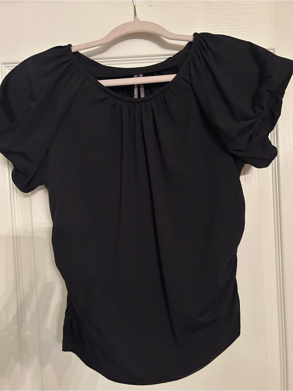 Anthropologie Black Women’s Puff Sleeve Top - Classic Lightweight Tee